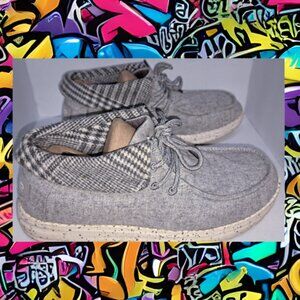 Women's Hey Dude Wendy Fold Wooly Twill Size 7 Gray